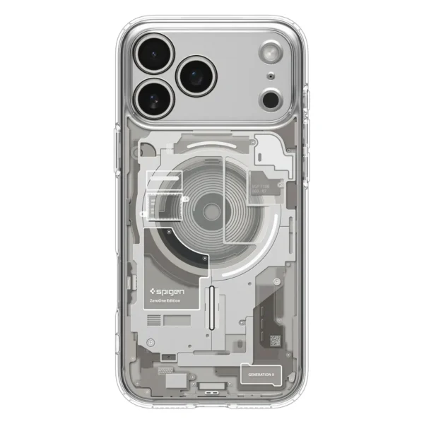 SPIGEN case ULTRA HYBRID MAG compatible with MagSafe for IPHONE 17 Pro Max zero one natural tutanium