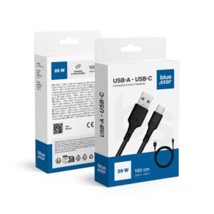 BLUE STAR cable 3A USB A to Type C DC-001AC3.0 1 m black