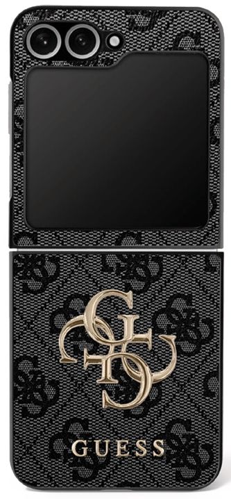 GUESS case for SAMSUNG Z Flip7 GUHCZF74GMGGR (PU Leather 4G Metal Logo) black