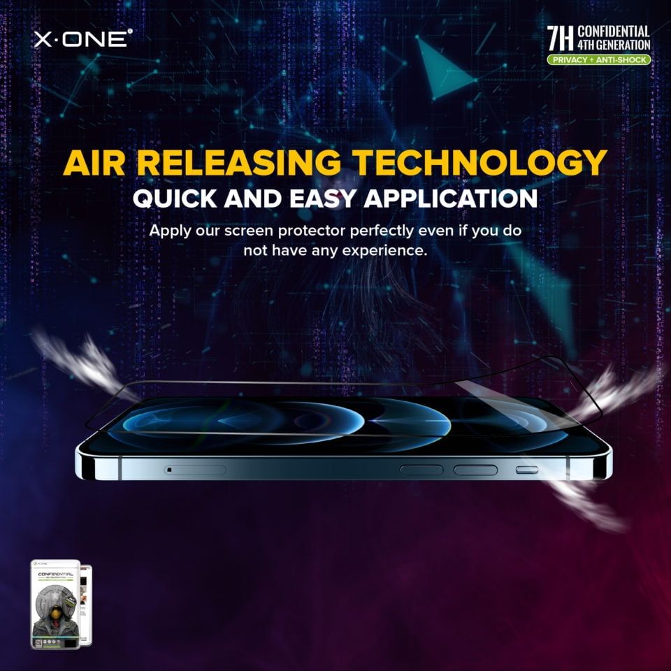 X-ONE Extreme Shock Eliminator 4th gen. Privacy - for iPhone 14 Pro