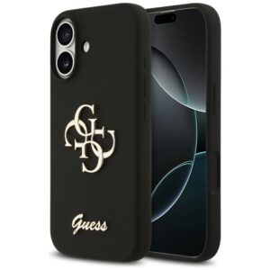 GUESS case for IPHONE 17 GUHCP17SSC4GSMK (Silicone W/ Big 4G Script) black