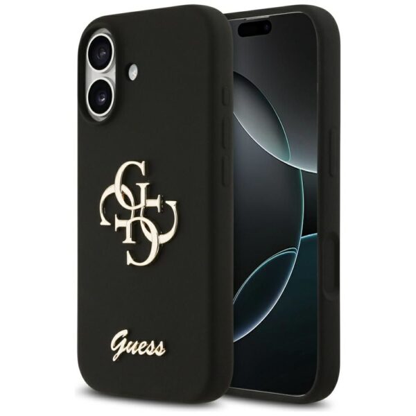 GUESS case for IPHONE 17 GUHCP17SSC4GSMK (Silicone W/ Big 4G Script) black