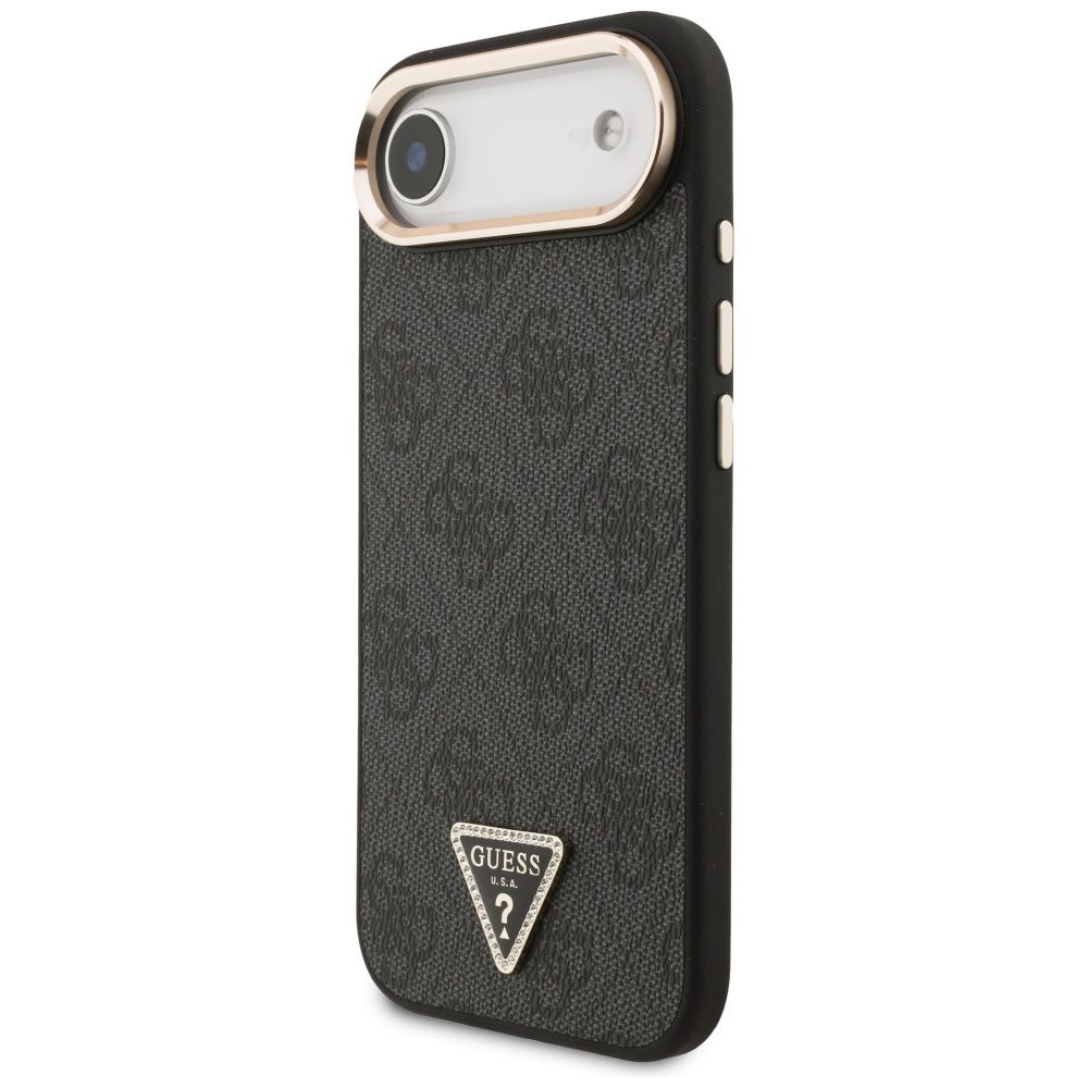 dd6b2961f46b1a4181a65df8927a5778 GUESS case for IPHONE 17 Air compatible with MagSafe GUHMP17MP4GTDGMK (4G PU W/ Triangle Logo) gold black