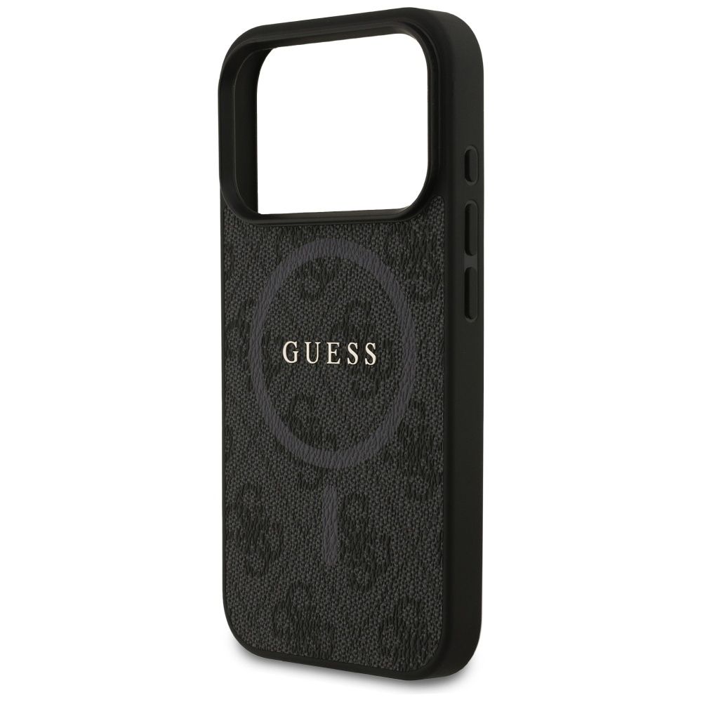 dd98c987bb1055a9e9b39d9034e23c36 GUESS case for IPHONE 17 Pro compatible with MagSafe GUHMP17LG4GFRK (PU 4G Ring Classic Logo) black