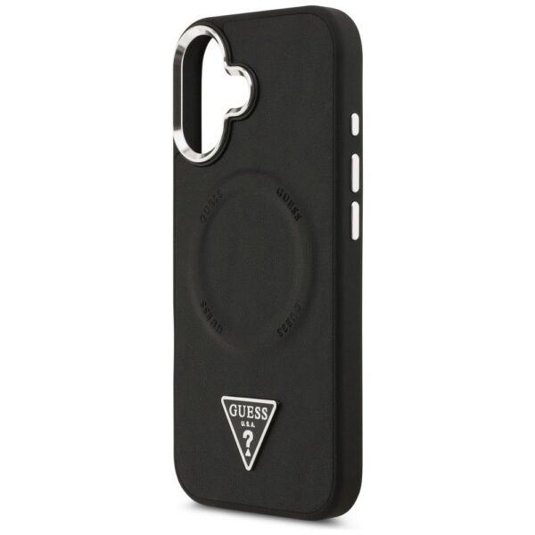 GUESS case for IPHONE 17 compatible with MagSafe GUHMP17SPSDTSCMK (PU W/ Triangle Logo) black