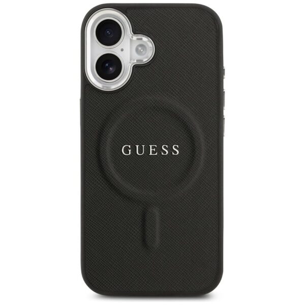 de766555d3bb97e900eea4337a5b8bad GUESS case for IPHONE 17 compatible with MagSafe GUHMP17SPSAREGSK (PU W/ Classic Logo) black