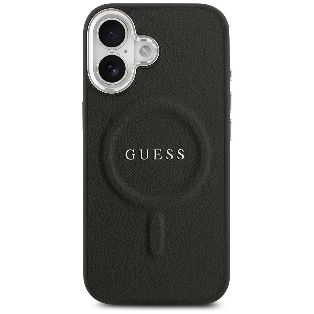 de766555d3bb97e900eea4337a5b8bad GUESS case for IPHONE 17 compatible with MagSafe GUHMP17SPSAREGSK (PU W/ Classic Logo) black