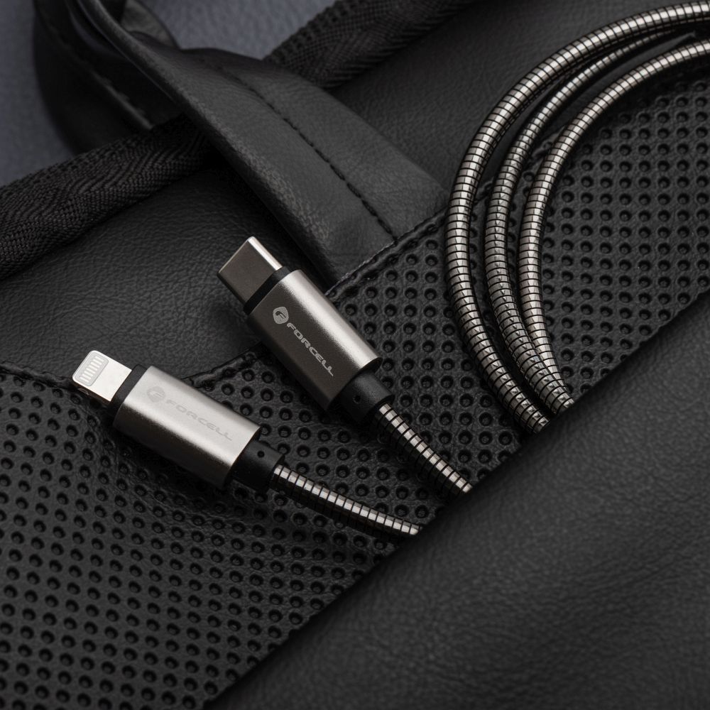 FORCELL F-ENERGY Metal C238 cable Type C to Lightning PD 3A 27W 2 m silver