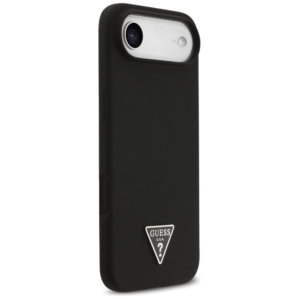 GUESS case for IPHONE 17 Air compatible with MagSafe GUHMP17MSCTRLMK (Silicone W/ Triangle Logo) black