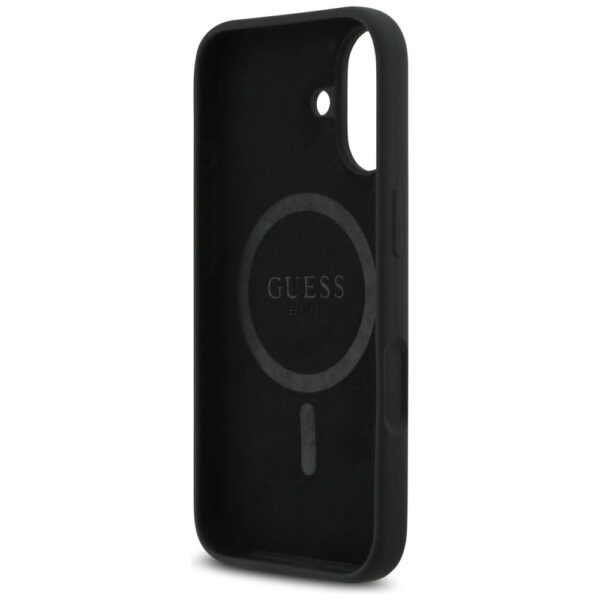 GUESS case for IPHONE 17 compatible with MagSafe GUHMP17SSCTRLMK (Silicone W/ Triangle Logo) black