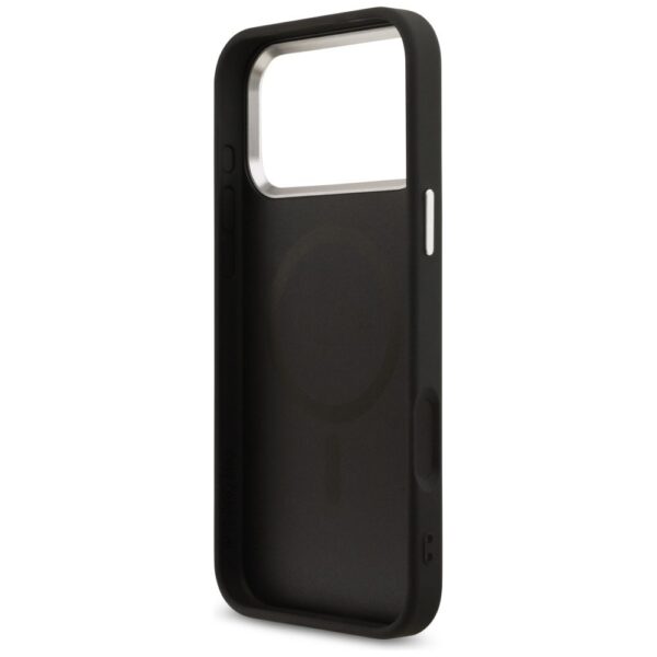 GUESS case for IPHONE 17 Pro Max compatible with MagSafe GUHMP17XP4TSRCMK (PU 4G W/Triangle Logo SL) black