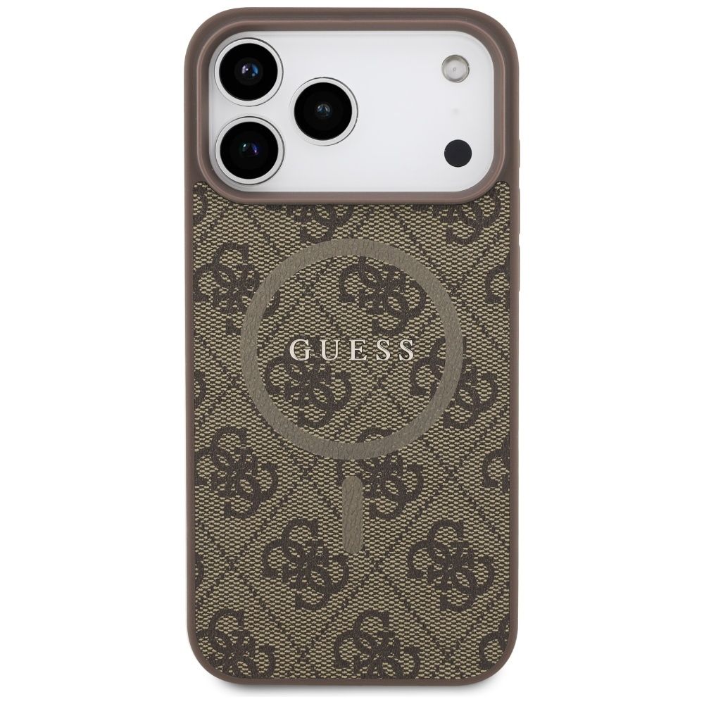 e119ad2833988e5e1f815f6da0802c37 GUESS case for IPHONE 17 Pro Max compatible with MagSafe GUHMP17XG4GFRW (PU 4G Ring Classic Logo) brown