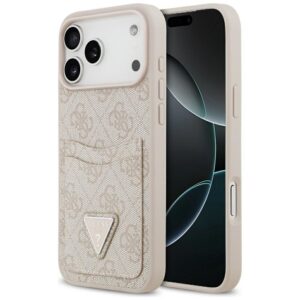 e15b35f4c769d5cdd4e1f080eb51e59d GUESS case for IPHONE 17 Pro Max GUHCP17XP4TPP (4G Double Card Triangle) pink