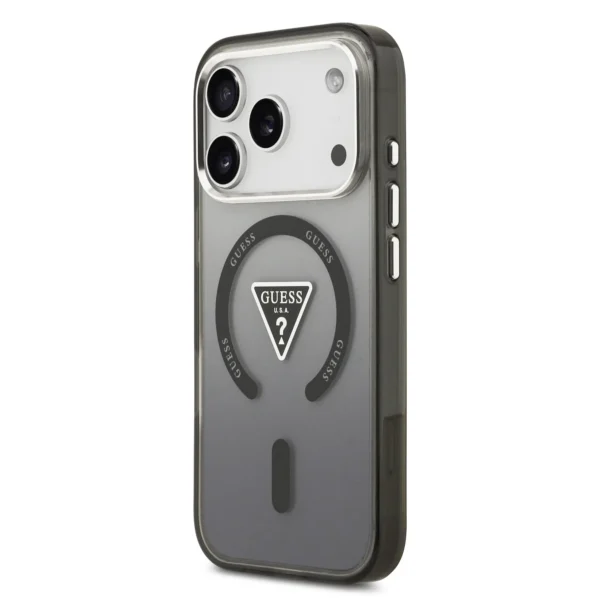 e15f82803b5c6e562ba6cc3a02391d8a GUESS case for IPHONE 17 Pro Max compatible with MagSafe GUHMP17XHGTMLCGK (IML Gradient W/ Triangle Logo) black