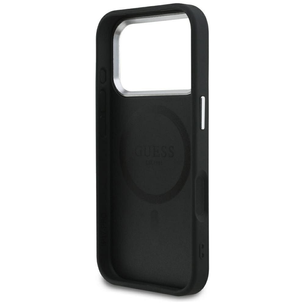 e16b8b6abe47957adba8222d8b436c21 GUESS case for IPHONE 17 Pro compatible with MagSafe GUHMP17LPSAREGSK (PU W/ Classic Logo) black