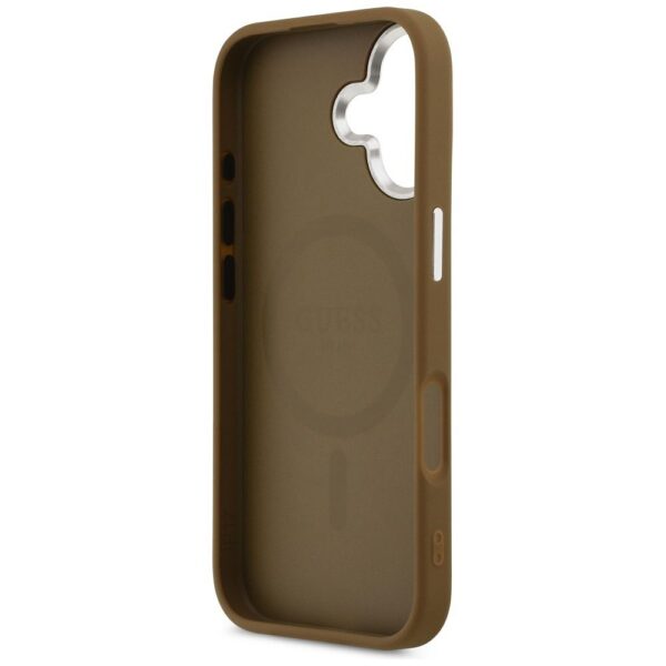 GUESS case for IPHONE 17 compatible with MagSafe GUHMP17SPSDTSCMW (PU W/ Triangle Logo) brown