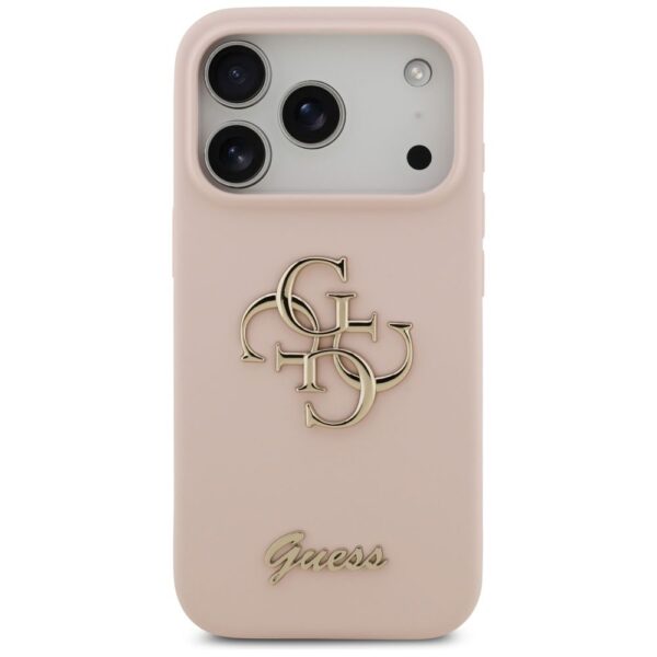 GUESS case for IPHONE 17 Pro GUHCP17LSC4GSMP (Silicone W/ Big 4G Script) pink