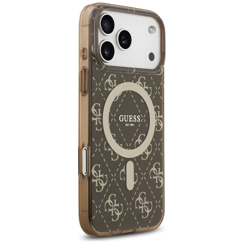 e4884dfbebd1848360ccaa862f598555 GUESS case for IPHONE 17 Pro Max compatible with MagSafe GUHMP17XH4DTEW (IML 4G Background) brown