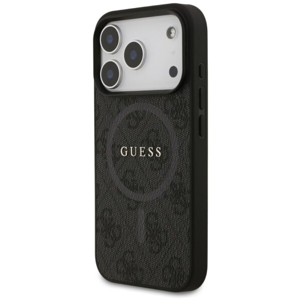 e63053a0e5851eea31193f1c8fa3f318 GUESS case for IPHONE 17 Pro compatible with MagSafe GUHMP17LG4GFRK (PU 4G Ring Classic Logo) black