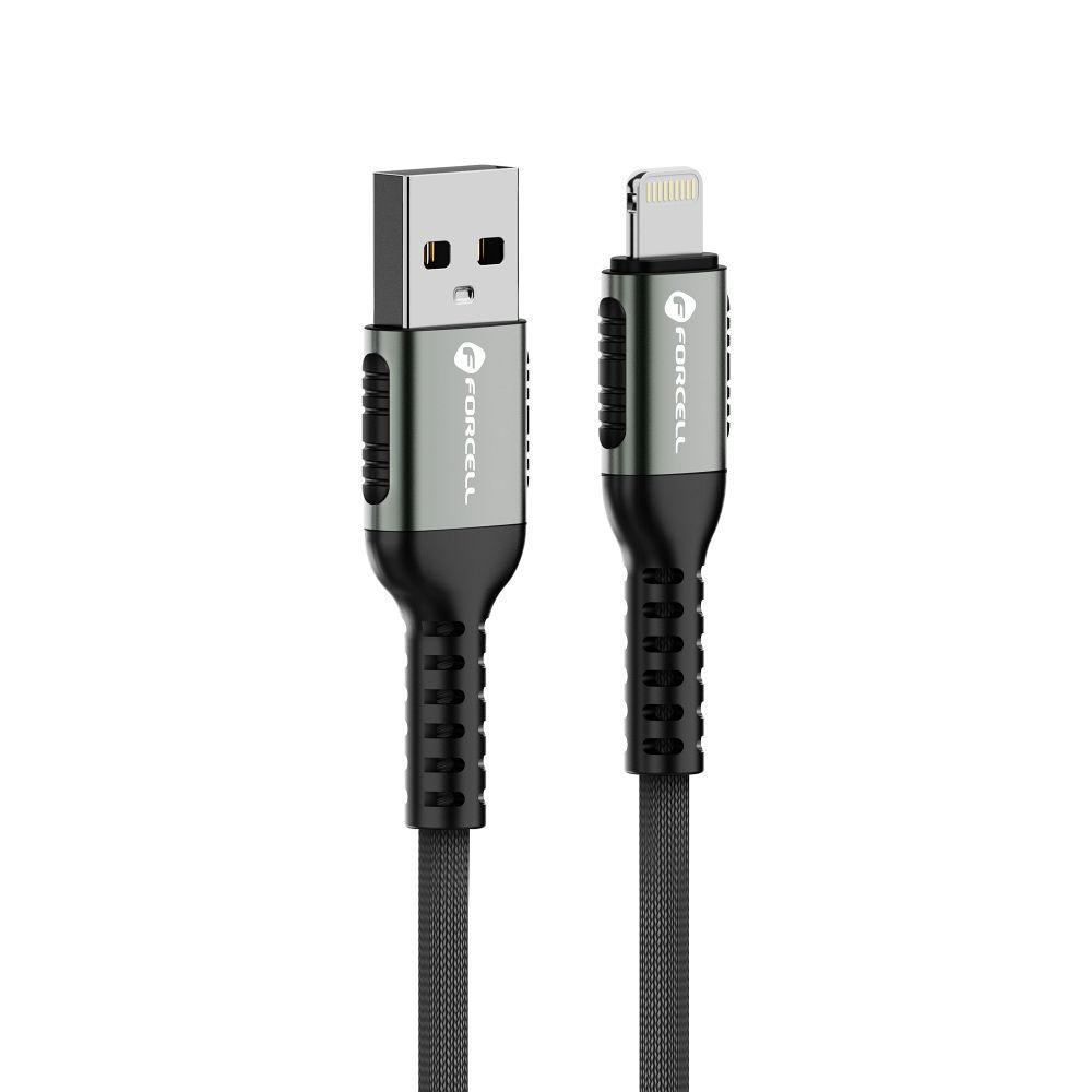 FORCELL F-ENERGY C257 cable USB A to Lightning 2,4A 12W Cafule 0,5 m black