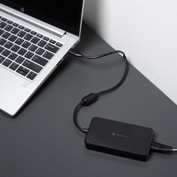 FORCELL F-ENERGY E856 uniwersal laptop charger 90W (6 adaptors) - czarny