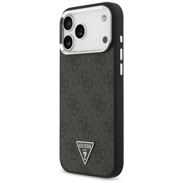 GUESS case for IPHONE 17 Pro Max compatible with MagSafe GUHMP17XP4TSRCMK (PU 4G W/Triangle Logo SL) black