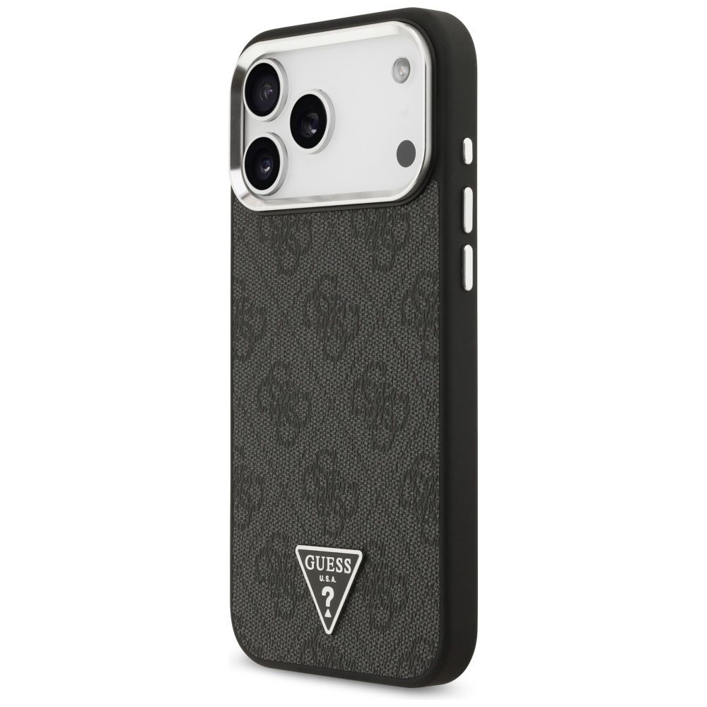 e6d0167b2451f4bf65774b823f8f0703 GUESS case for IPHONE 17 Pro Max compatible with MagSafe GUHMP17XP4TSRCMK (PU 4G W/Triangle Logo SL) black