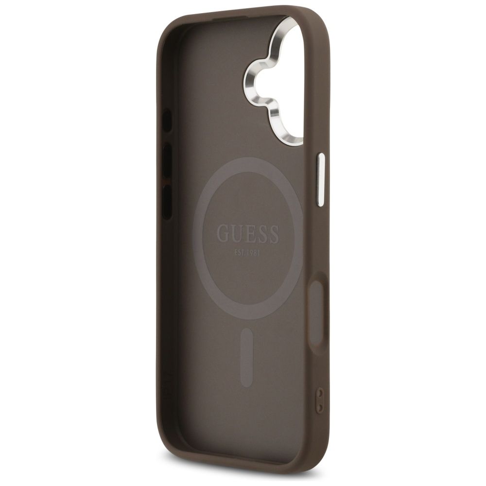 e79a504423d31505d94feefbc94f9045 GUESS case for IPHONE 17 compatible with MagSafe GUHMP17SP4TSRCMW (PU 4G W/Triangle Logo SL) brown