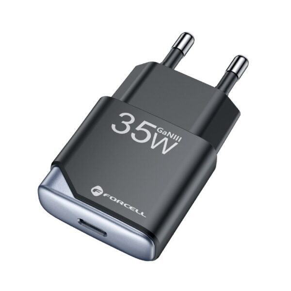 FORCELL F-ENERGY GaN III B135101-E Ultra Slim travel charger 1 x Type C + USB A PD QC4.0 3A 35W black