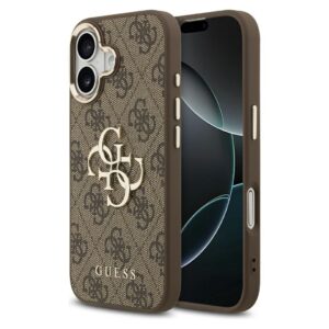 GUESS case for IPHONE 17 GUHCP17S4GMGCBR (PU W/ Big 4G Classic Logo) gold brown