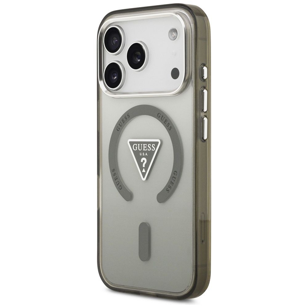 e924fae12ed21719e787db92a609c7b8 GUESS case for IPHONE 17 Pro compatible with MagSafe GUHMP17LHGTMLCGA (IML Gradient W/ Triangle Logo) khaki