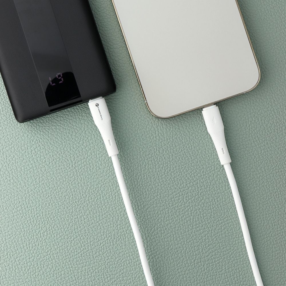 FORCELL F-ENERGY C346 cable Type C to Lightning PD 3A 27W Silicone 1 m white