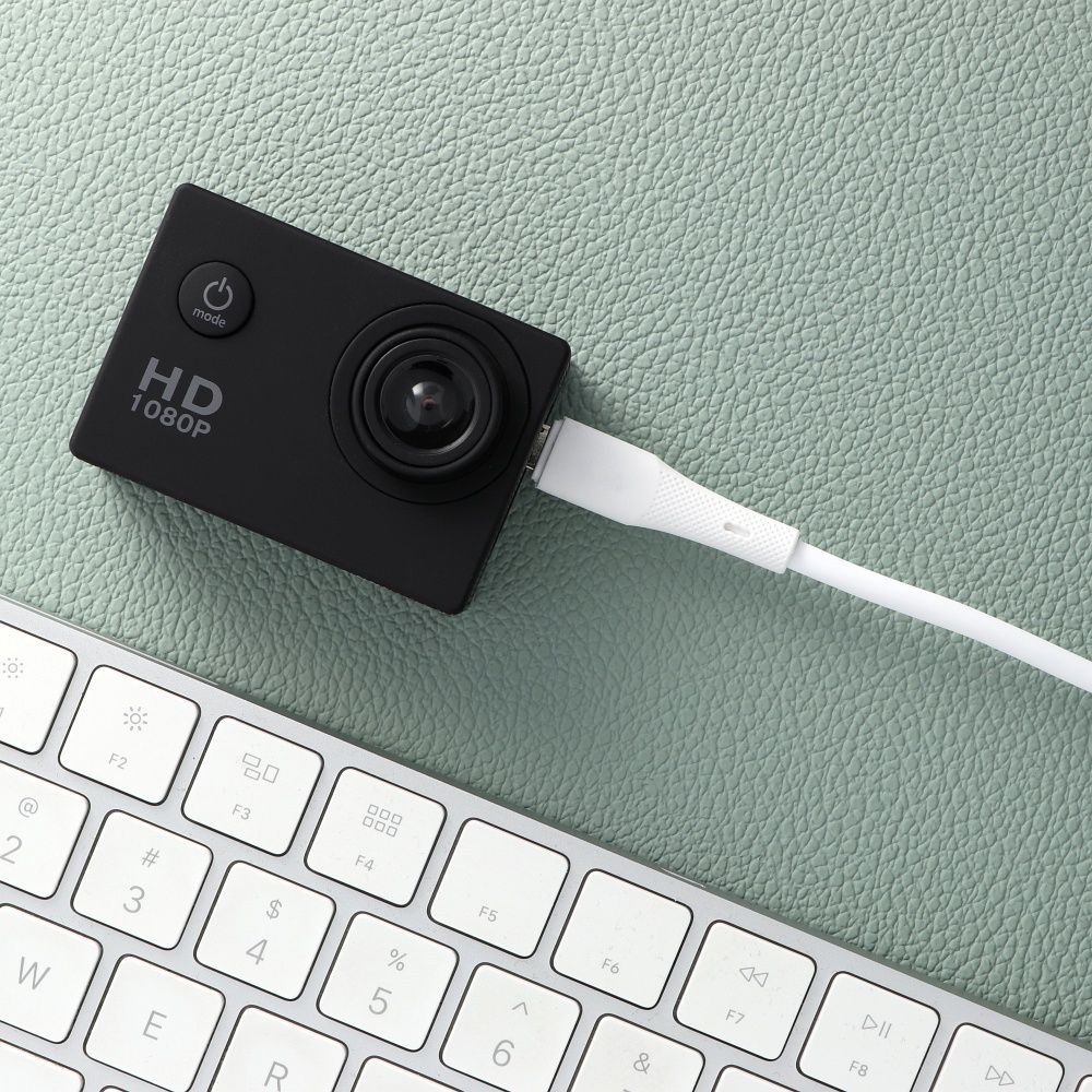 FORCELL F-ENERGY C341 cable USB A to Micro USB QC3.0 2,4A 18W Silicone 1 m white