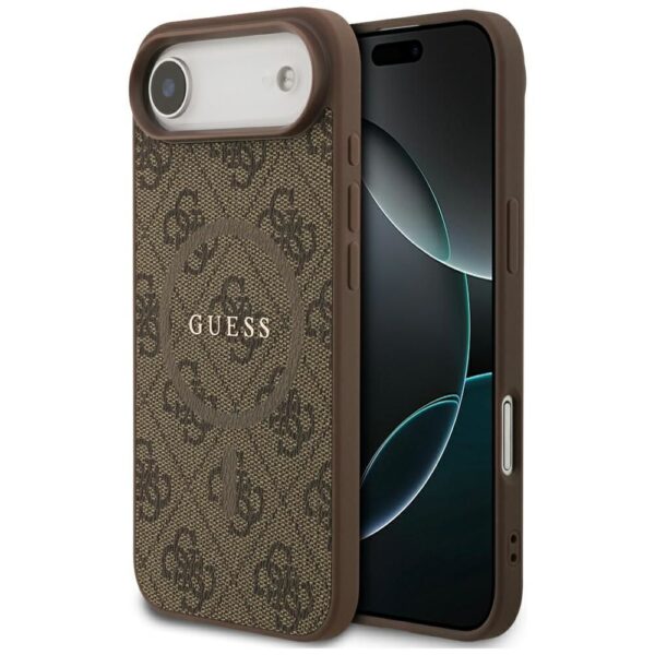 ea6758b5405d40b49d2dc60ba83bea5a GUESS case for IPHONE 17 Air compatible with MagSafe GUHMP17MG4GFRW (PU 4G Ring Classic Logo) brown