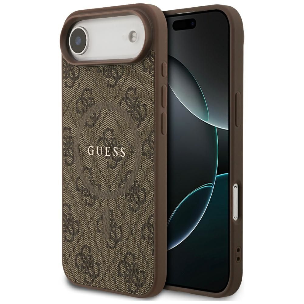 ea6758b5405d40b49d2dc60ba83bea5a GUESS case for IPHONE 17 Air compatible with MagSafe GUHMP17MG4GFRW (PU 4G Ring Classic Logo) brown