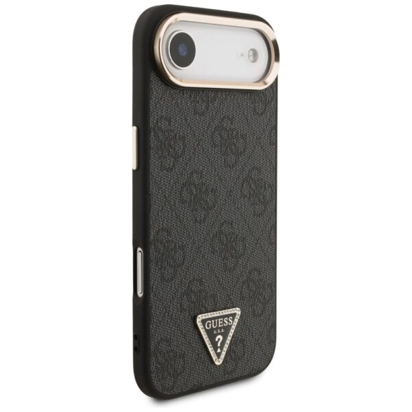 ea8f6f4a6a0414317ca4506b07e2a9a5 GUESS case for IPHONE 17 Air compatible with MagSafe GUHMP17MP4GTDGMK (4G PU W/ Triangle Logo) gold black