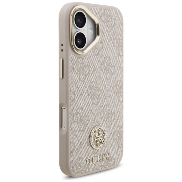 eba87627e4ed96d848e0f239a90923a9 GUESS case for IPHONE 17 compatible with MagSafe GUHMP17SP4GRMDEP (PU W/ 4G Strass Logo) pink