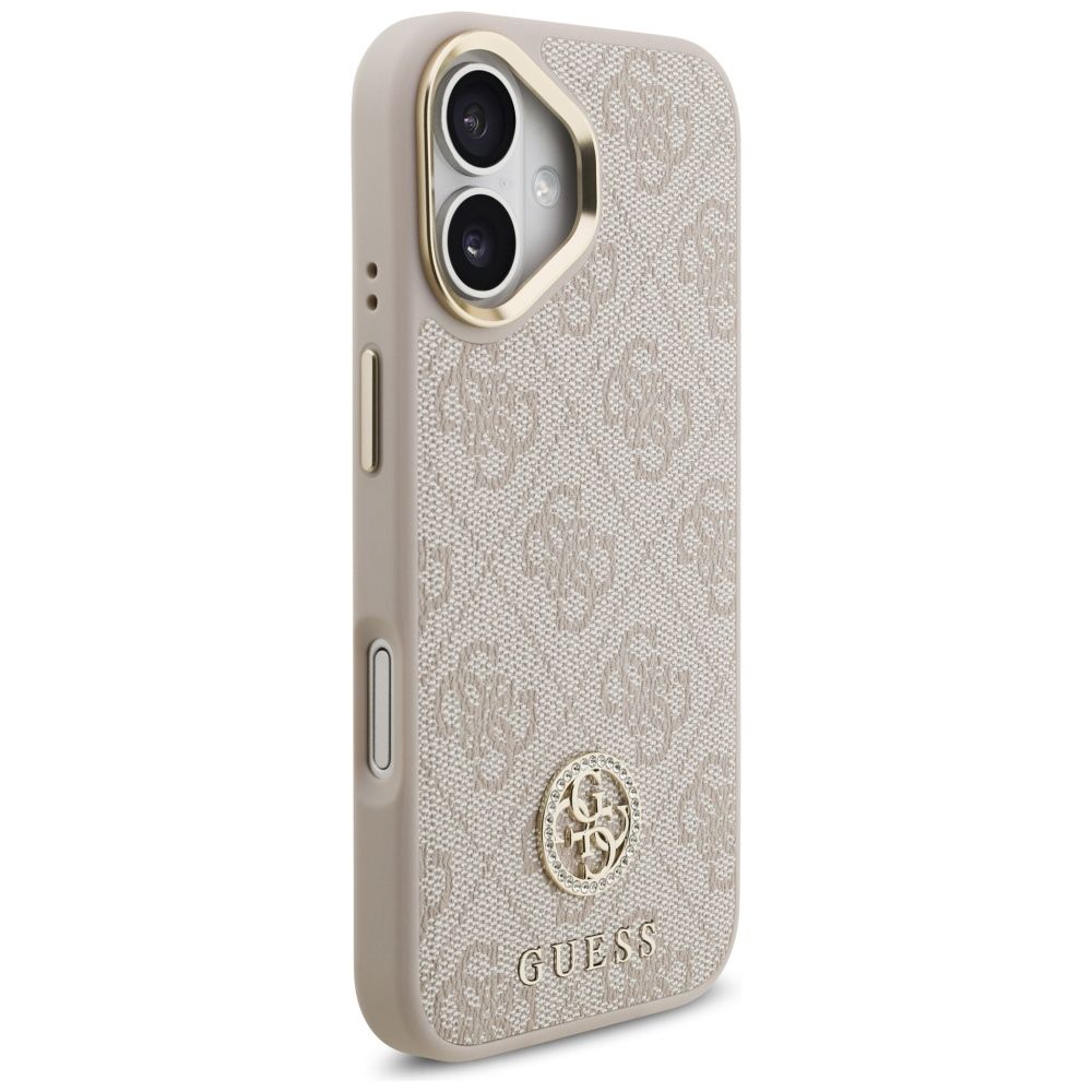 eba87627e4ed96d848e0f239a90923a9 GUESS case for IPHONE 17 compatible with MagSafe GUHMP17SP4GRMDEP (PU W/ 4G Strass Logo) pink