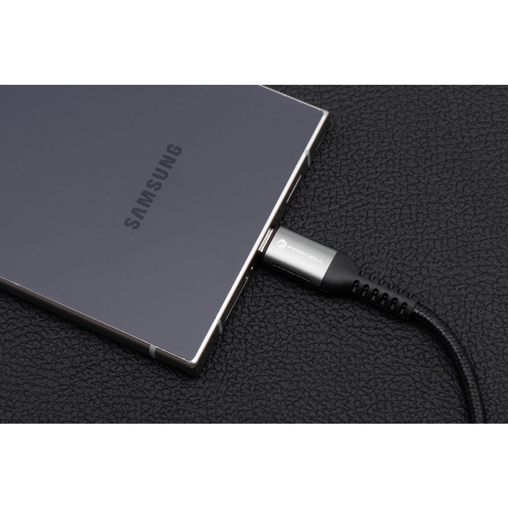 ed5e3b153410842e206610ce812254df FORCELL F-ENERGY C256 cable USB A to Type C QC4.0 3A 66W Cafule 0,5 m black