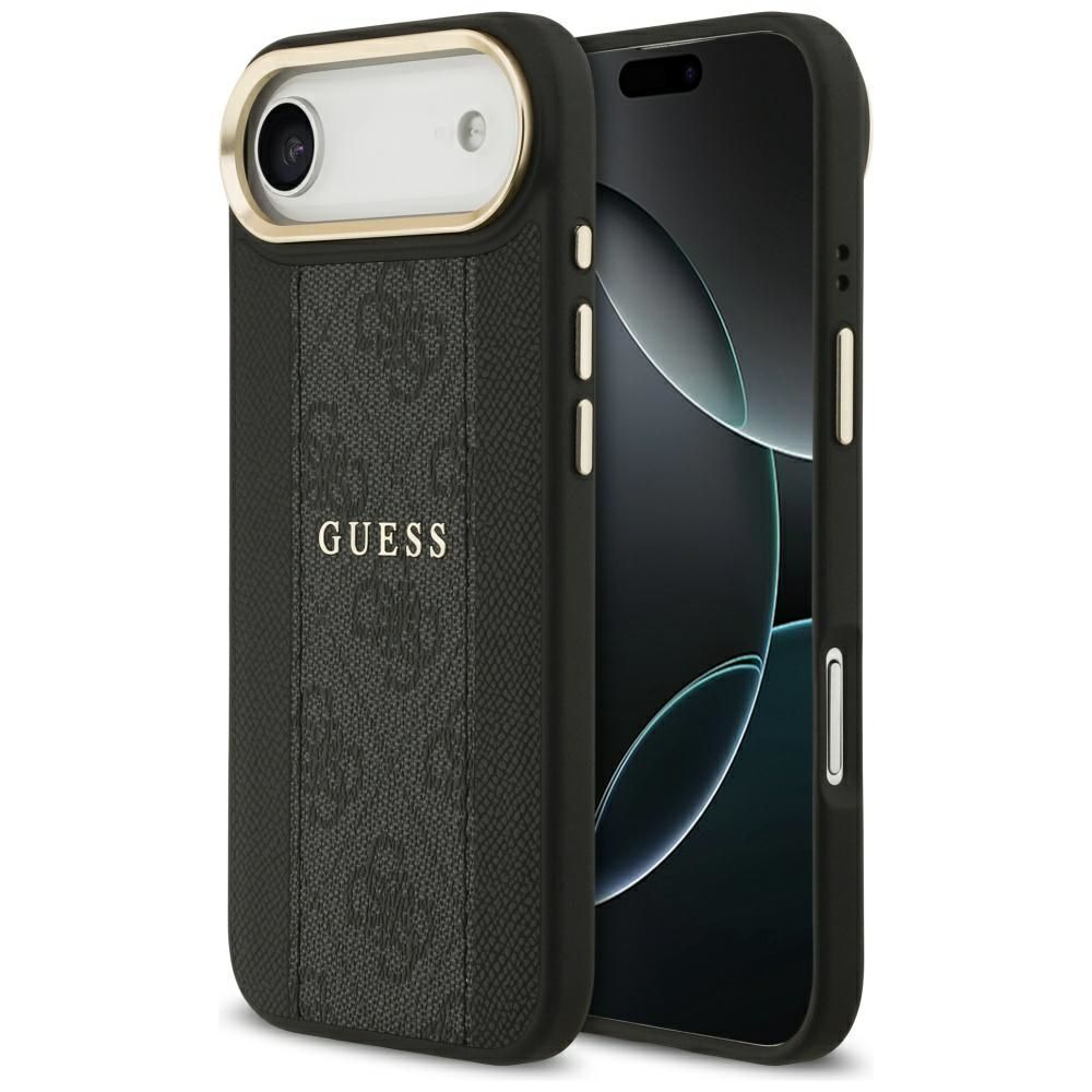 ee1017bd4db1abd32aaf2fe04a6721e2 GUESS case for IPHONE 17 Air compatible with MagSafe GUHMP17MPG4SEMCK (PU W/ 4G Stripe) black