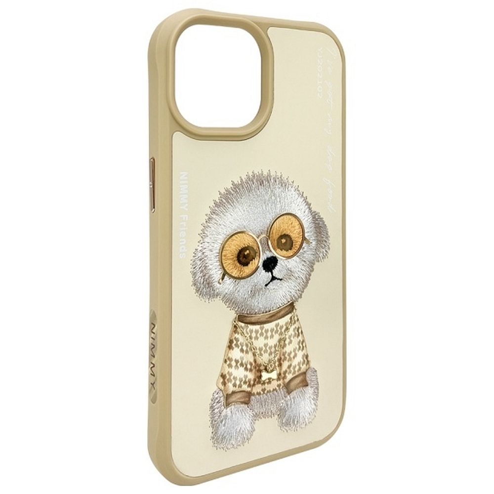 NIMMY case GLASSES COOL DOG for IPHONE 15 khaki