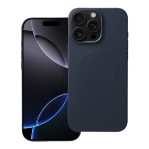 SILICONE MAG COVER (big hole) case compatible with MagSafe for IPHONE 16 Pro Max blue titanium