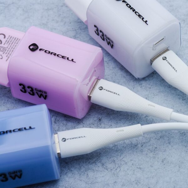 FORCELL F-ENERGY C346 cable Type C to Lightning PD 3A 27W Silicone 1 m white