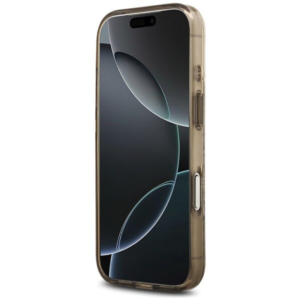 GUESS case for IPHONE 17 Pro Max compatible with MagSafe GUHMP17XHFWBDCEW (IML Flower & Tonal Circle) brown