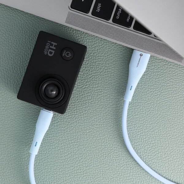 FORCELL F-ENERGY C341 cable USB A to Micro USB QC3.0 2,4A 18W Silicone 1 m blue