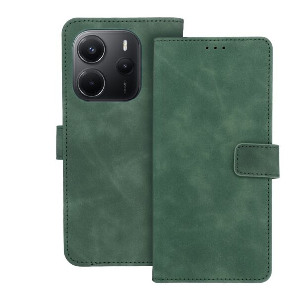 TENDER Book Case for XIAOMI Redmi Note 14 4G (GLOBAL - 164,84mm x 78,15mm x 8,16mm) green