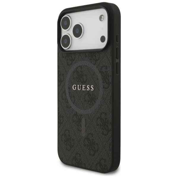 f1f89c22115ac3323f633268aa414b0c GUESS case for IPHONE 17 Pro Max compatible with MagSafe GUHMP17XG4GFRK (PU 4G Ring Classic Logo) black