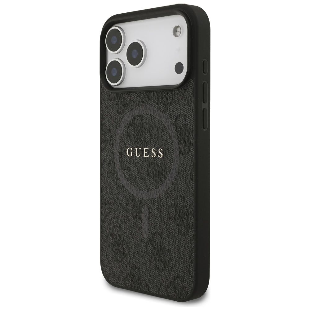 f1f89c22115ac3323f633268aa414b0c GUESS case for IPHONE 17 Pro Max compatible with MagSafe GUHMP17XG4GFRK (PU 4G Ring Classic Logo) black