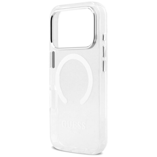 f39ca69bd8b1590e4e17fcea6078f54d GUESS case for IPHONE 17 Pro compatible with MagSafe GUHMP17LHTRMS (Metal Outline) silver