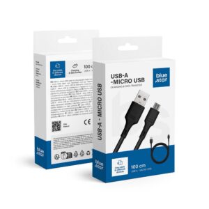 BLUE STAR cable 2A USB A to Micro USB DC-001AM2.0 1 m black
